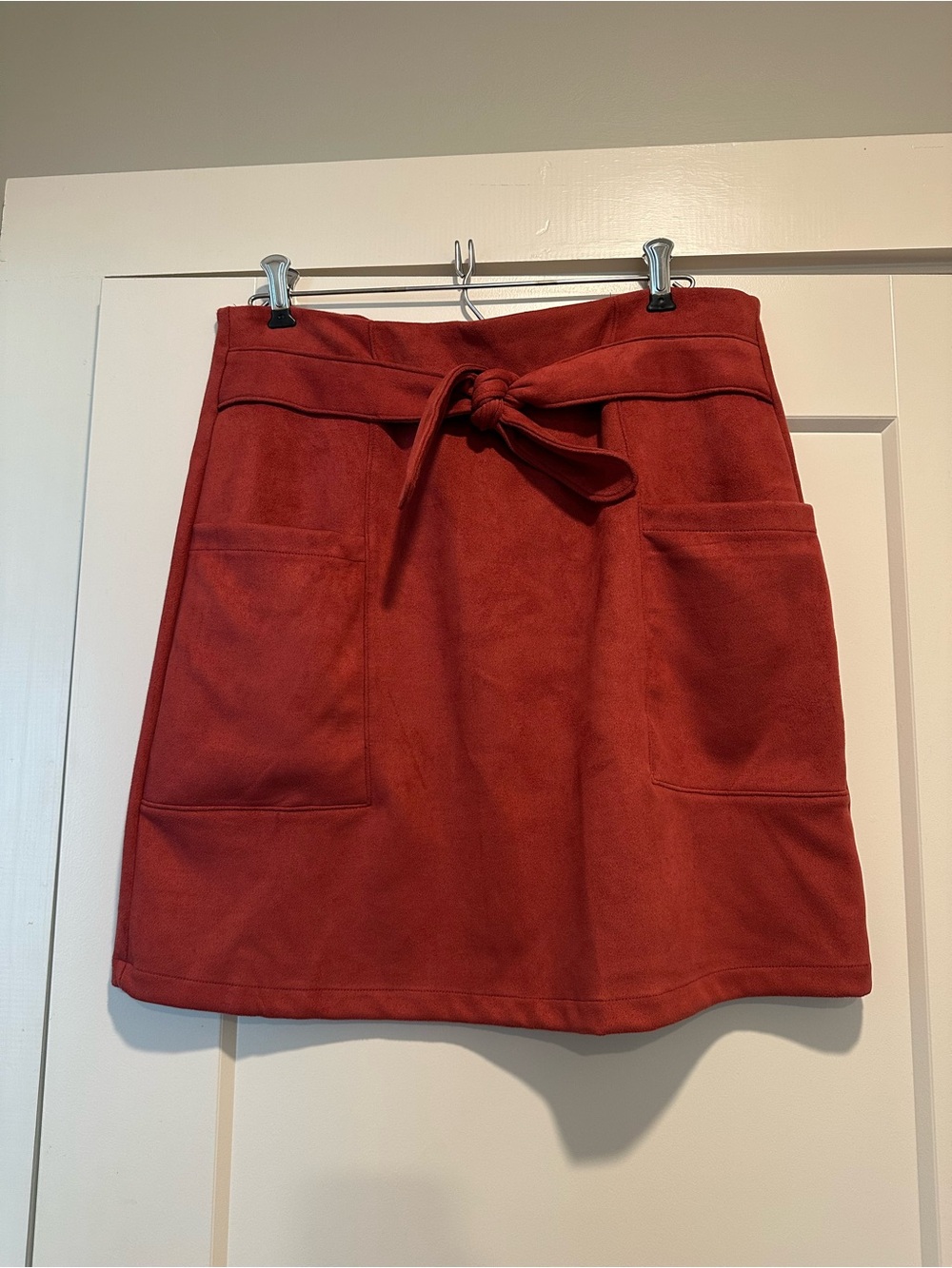 NWOT Potter's Pot Rust Tie-Waist Mini Skirt